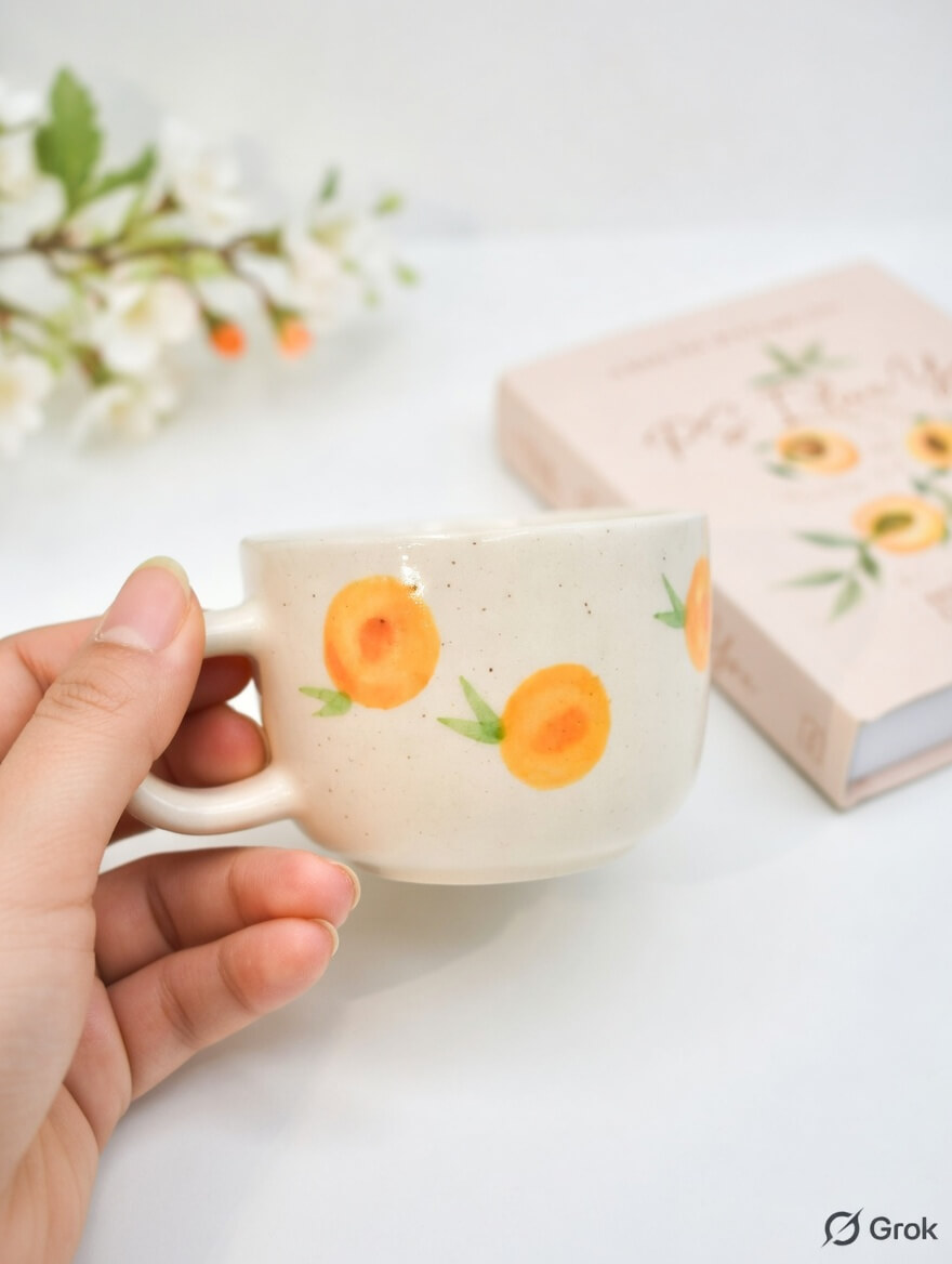 Orange Motif Ceramic Mug